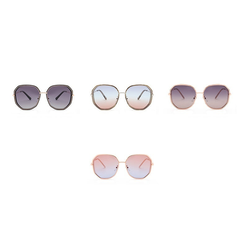 Ladies Polarized Sunglasses Two-Tone Fashion Polygon