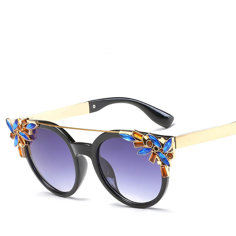 Fashion Diamond-Studded Ladies Sunglasses Sun Visor