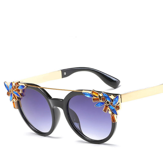 Fashion Diamond-Studded Ladies Sunglasses Sun Visor