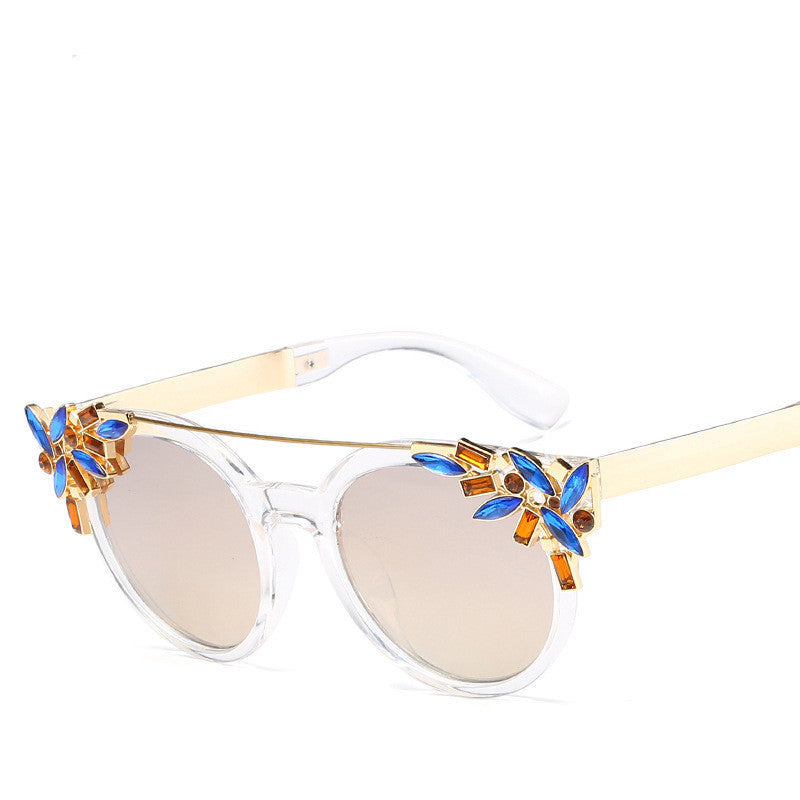 Fashion Diamond-Studded Ladies Sunglasses Sun Visor