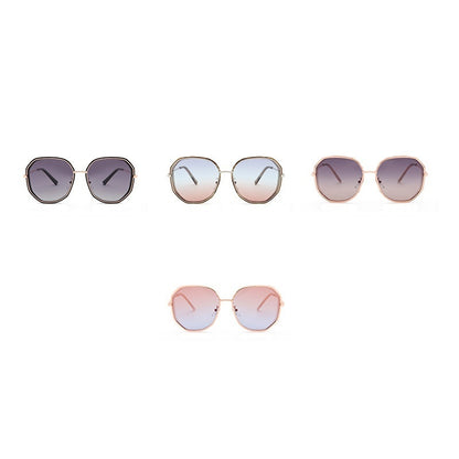 Ladies Polarized Sunglasses Two-Tone Fashion Polygon