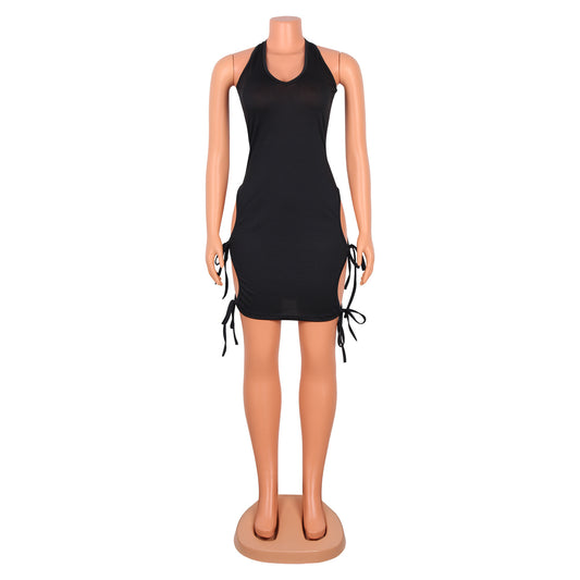 Sexy Ladies Halter Neck Strap Halter Ladies Dress