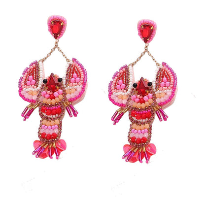Bead Diamond Turtle Starfish Bird Shell Beaded Earrings