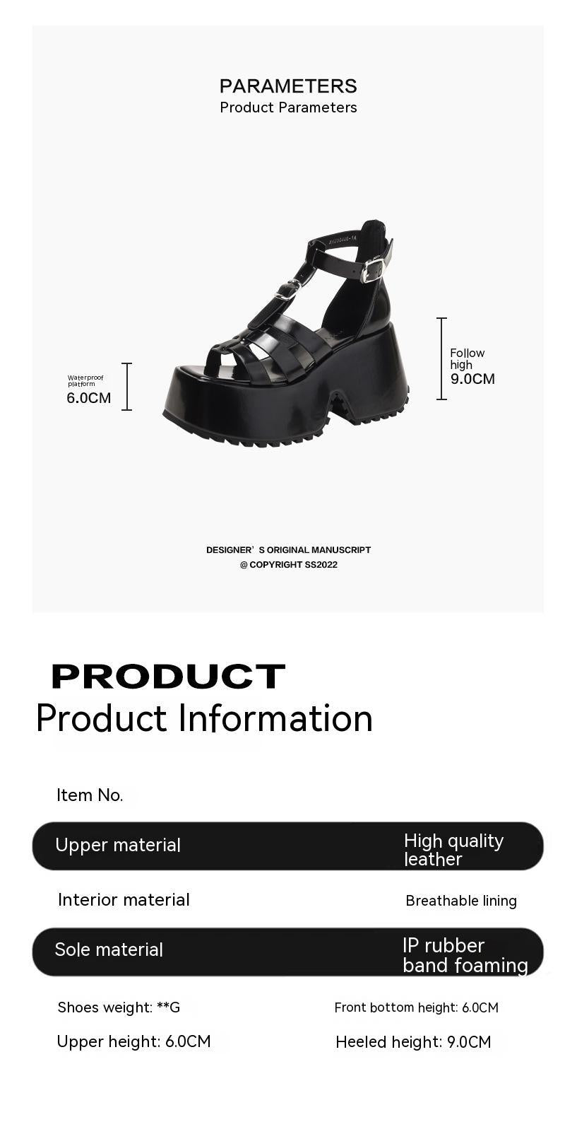 Blue Denim Platform Sandals Women's Casual Ladies Roman Sandals Muffin Fashionable Ladies Shoes