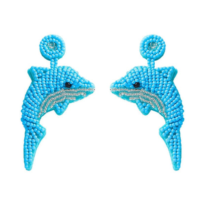 Bead Diamond Turtle Starfish Bird Shell Beaded Earrings