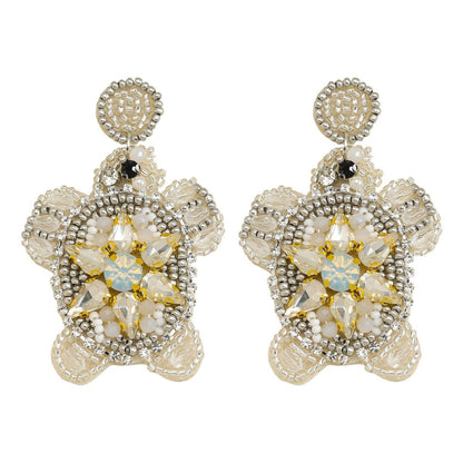 Bead Diamond Turtle Starfish Bird Shell Beaded Earrings