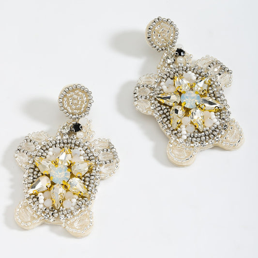 Bead Diamond Turtle Starfish Bird Shell Beaded Earrings