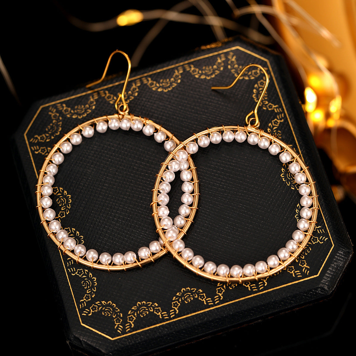 DIY Handmade Winding Retro Baroque Pearl Earrings