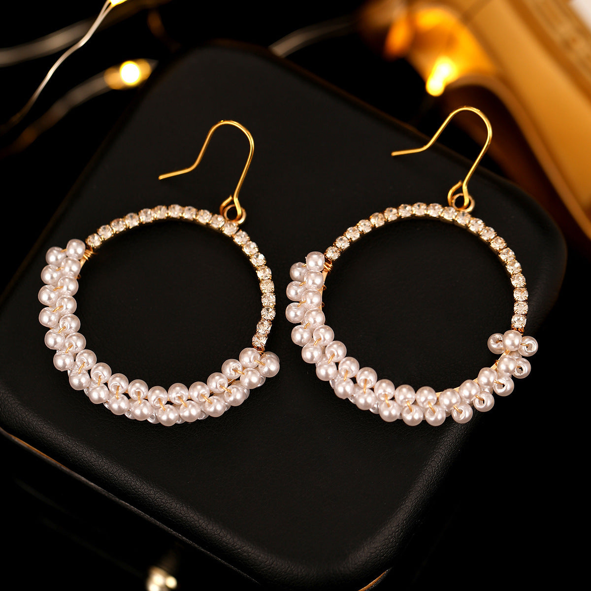 DIY Handmade Winding Retro Baroque Pearl Earrings